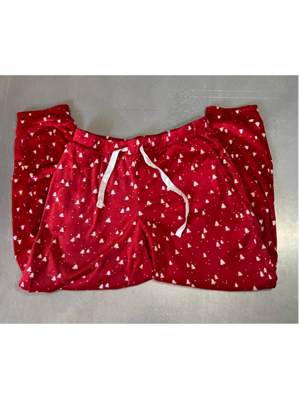 Auden Christmas Pajama Set Red Holiday Tree Print Lounge Wear Size Med - Picture 4 of 12